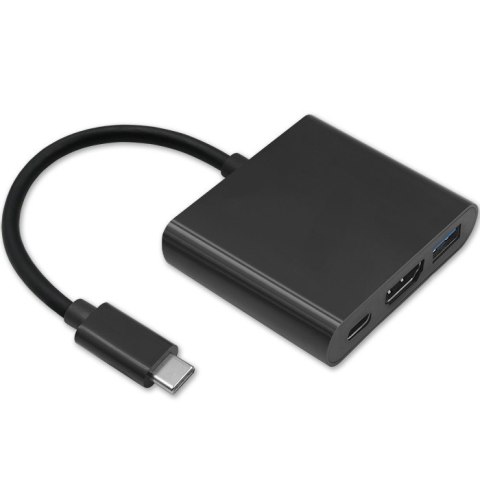 Qoltec Hub Adapter USB-C 3.1 5w1 | 4x USB 3.0 | micro USB