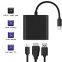 Qoltec Hub Adapter USB-C 3.1 5w1 | 4x USB 3.0 | micro USB