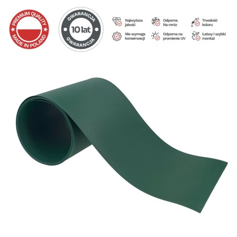 Taśma ogrodzeniowa PASKI 6 x 2,55mb BASIC 19cm PROTECTO™ ZIELONA + 12 klipsów GRATIS