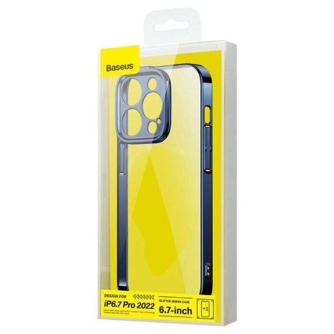 Zestaw ochronny BASEUS Glitter do iPhone 14 Pro Max (niebieski)