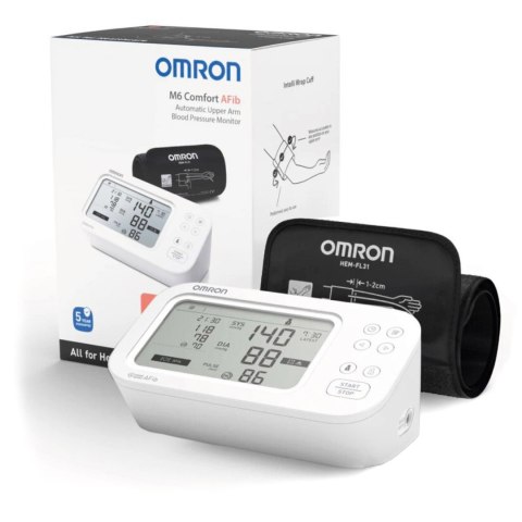 OMRON M6 COMFORT AFIB Ciśnieniomierz naramienny z AFib, pamięć 2×100, wskaźniki