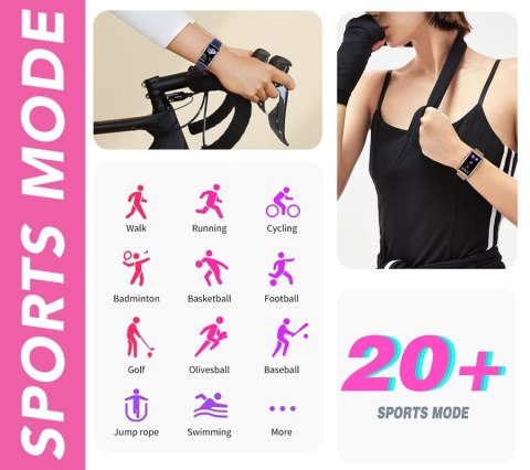 Smartwatch Damski RUBICON RNCF04 Black SMARUB227