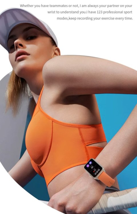 Smartwatch Damski RUBICON RNCF06 Tytan/Orange SMARUB221