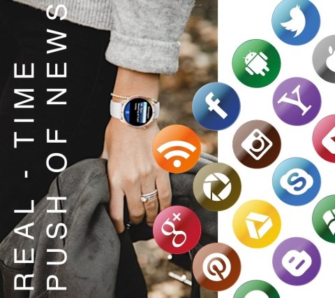 Smartwatch RUBICON RNCF14 Silver/White SMARUB252