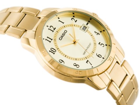 ZŁOTY ZEGAREK MĘSKI CASIO MTP-V004G-9B (zd047a) + BOX