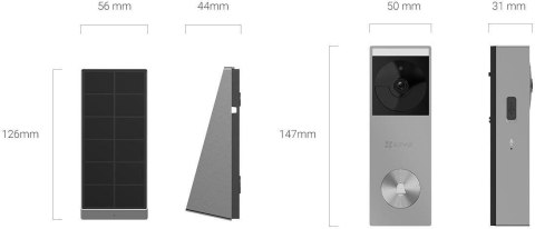 Wideodzwonek Ezviz HP3 Pro 3MPx z panelem solarnym