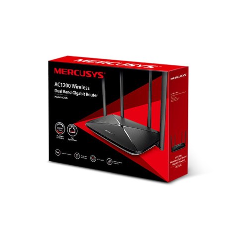 ROUTER AC12G, bezprzewodowy, dwupasmowy, 300/867 Mb/s, 802.11ac/n, 1WAN/3LAN GB, 4 anteny / MERCUSYS