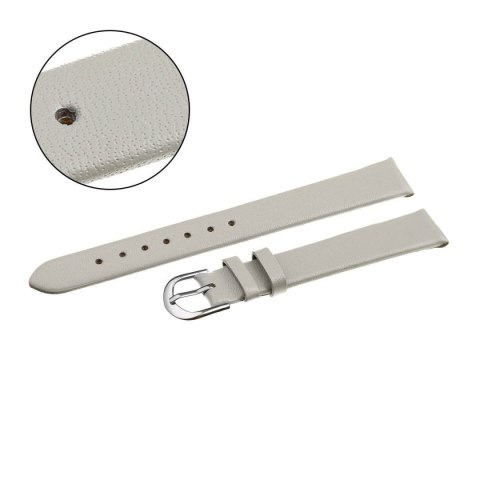 Pasek skórzany do zegarka W36L - jasny szary - 18mm
