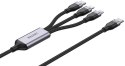 Unitek przewód ładujący USB 3 w 1 czarny