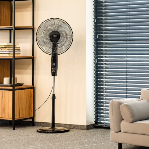 Wentylator stojący sterowany pilotem TEESA , czarny