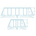 Basen ogrodowy stelażowy 412x201x122 cm 17w1 Bestway 56456N