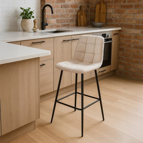 Hoker barowy Hamilton beżowy Velvet