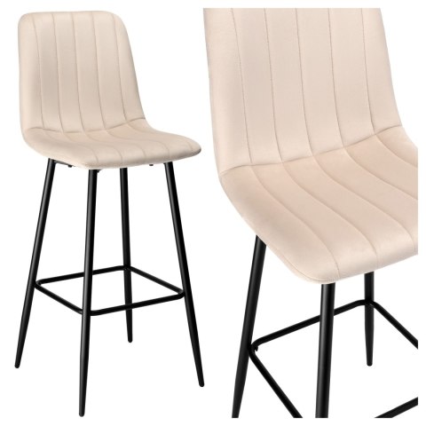 Hoker barowy Toronto beżowy Velvet