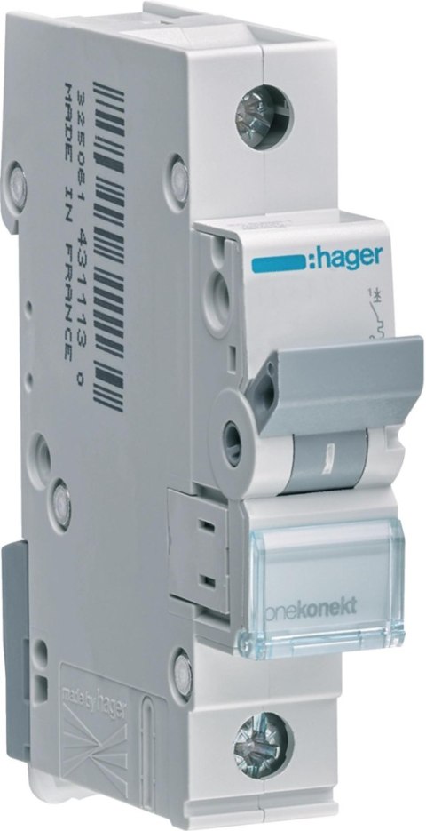 Wyłącznik nadprądowy 6kA , B, 6A, 1P, B6 Hager MBN106E