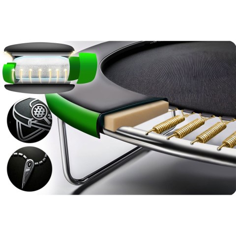 Trampolina ogrodowa 15ft/465cm z siatką wewnętrzną i drabinką Neo-Sport