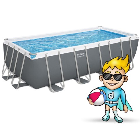 Basen ogrodowy stelażowy 488 x 244 x 122 cm 18w1 Bestway 56670