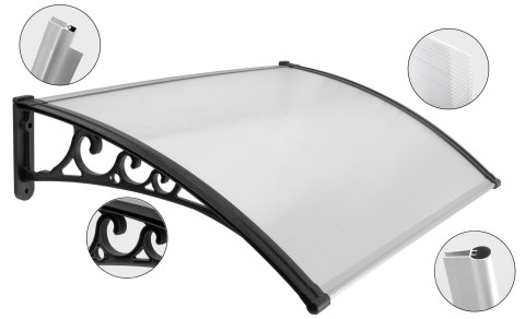 Daszek plastikowy Miko 100x150cm czarny