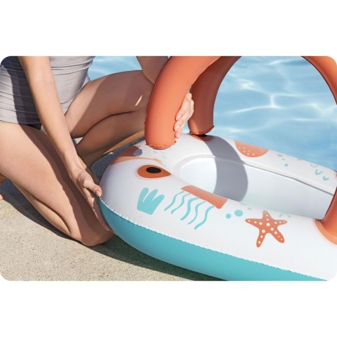 Dmuchany ponton dla dzieci pontonik z daszkiem do pływania Bestway