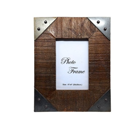 Drewniana ramka na zdjęcia 10x15 cm vintage - drewno mango