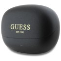 Guess Capsule Printed Logo - Słuchawki Bluetooth TWS ANC & ENC + etui ładujące (czarny)