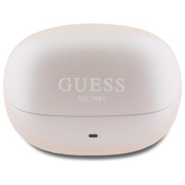 Guess Capsule Printed Logo - Słuchawki Bluetooth TWS ANC & ENC + etui ładujące (różowy)