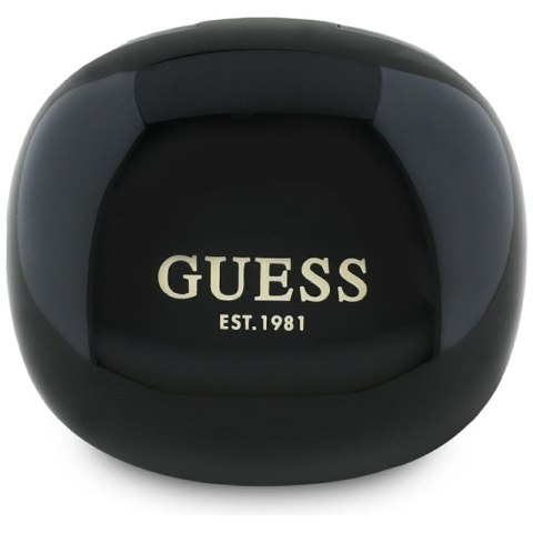 Guess Flat Classic Logo Electroplated - Słuchawki TWS + etui ładujące (czarny)