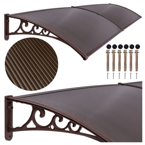 Daszek plastikowy Dako Duo 100x200cm brązowy