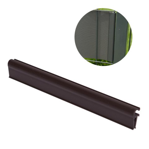 Klipsy do taśm ogrodzeniowych 10 szt. STANDARD BRĄZOWE