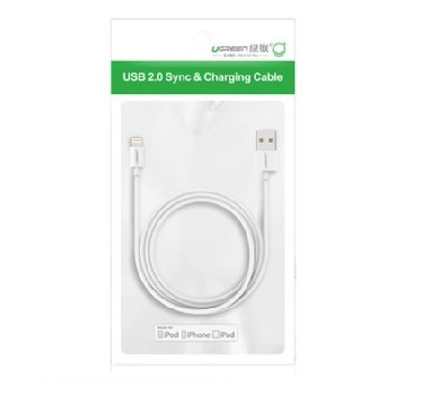 Kabel UGREEN US155 USB-A-Lightning 1m (biały)