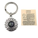Ekskluzywny Brelok Kompas - Posrebrzany Zamak - BRU25LL