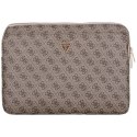 Guess 4G Zipper Pocket Triangle Logo Sleeve - Etui na notebooka 14" (brązowy)