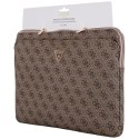 Guess 4G Zipper Pocket Triangle Logo Sleeve - Etui na notebooka 14" (brązowy)