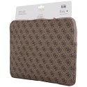 Guess 4G Zipper Pocket Triangle Logo Sleeve - Etui na notebooka 14" (brązowy)