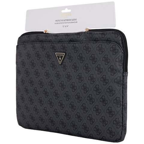 Guess 4G Zipper Pocket Triangle Logo Sleeve - Etui na notebooka 14" (czarny)