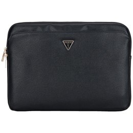 Guess Grained Zipper Pocket Triangle Logo Sleeve - Etui na notebooka 14