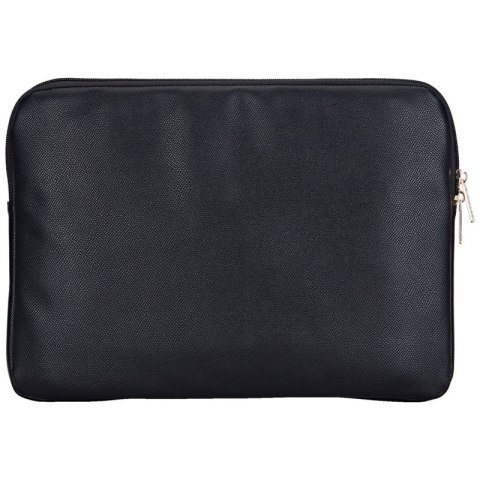 Guess Grained Zipper Pocket Triangle Logo Sleeve - Etui na notebooka 14" (czarny)