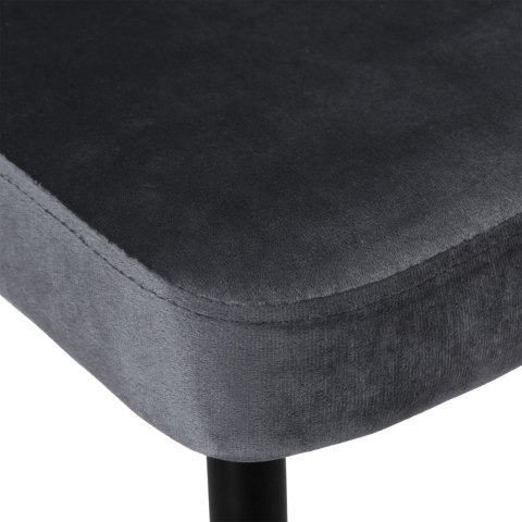 Krzesło LINCOLN VELVET tapicerowane grafitowy aksamit