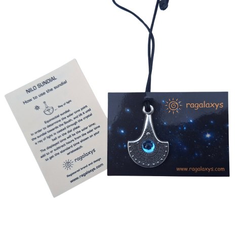 Naszyjnik Zegarek Słoneczny - Nil - Posrebrzany Zamak + Czeski kryształ - NIL33