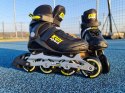 Rolki Damskie Męskie Czarne Kauczukowe Solidne z Hamulcem KUBISPORT roz. 40