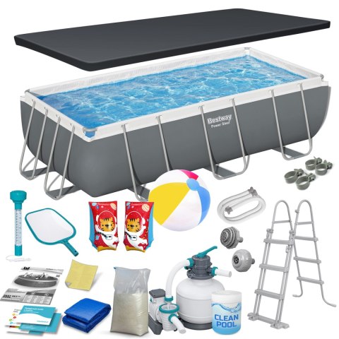 Basen ogrodowy stelażowy 404 x 201 x 100 cm 18w1 56442 Bestway
