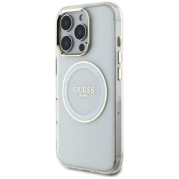 Guess IML Metal Colored Circle Classic Logo MagSafe - Etui do iPhone 16 Pro Max (biały)