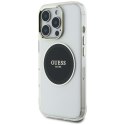 Guess IML Metal Colored Circle Classic Logo MagSafe - Etui do iPhone 16 Pro Max (czarny)
