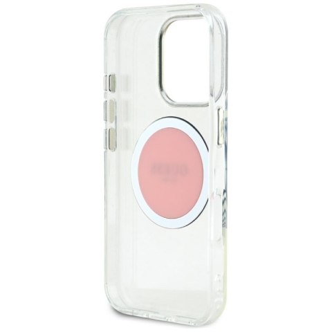 Guess IML Metal Colored Circle Classic Logo MagSafe - Etui do iPhone 16 Pro Max (różowy)