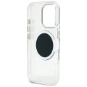 Guess IML Metal Colored Circle Classic Logo MagSafe - Etui do iPhone 16 Pro (czarny)