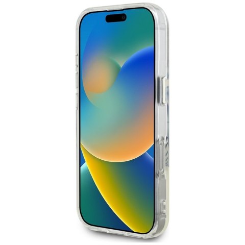 Guess IML Metal Colored Circle Classic Logo MagSafe - Etui do iPhone 16 Pro (szary)