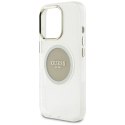 Guess IML Metal Colored Circle Classic Logo MagSafe - Etui do iPhone 16 Pro (szary)