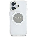 Guess IML Metal Colored Circle Classic Logo MagSafe - Etui do iPhone 16 (szary)