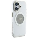 Guess IML Metal Colored Circle Classic Logo MagSafe - Etui do iPhone 16 (szary)