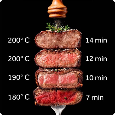 Frytkownica beztłuszczowa Air fryer duża frytownica 9,1l Berdsen 1700 W BD-656 srebrna