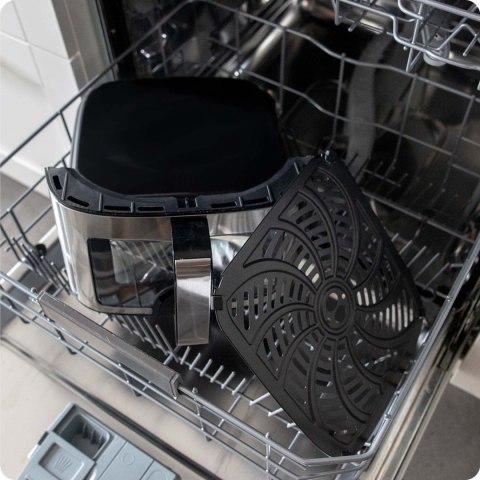 Frytkownica beztłuszczowa Air fryer duża frytownica 9,1l Berdsen 1700 W BD-656 srebrna